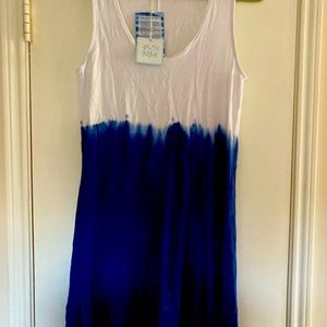 NWT Blue & white tye die cover up or summer dress.
